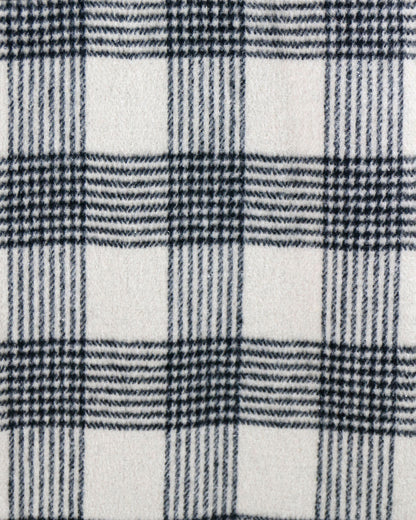 fabric view of flannel plaid shacket