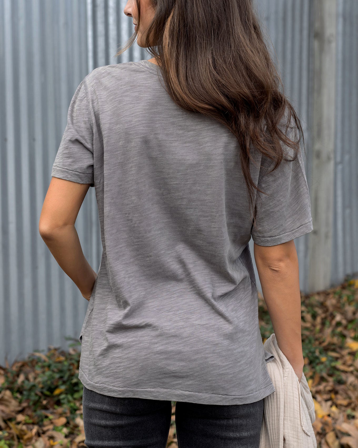 back view of wild west graphic tee