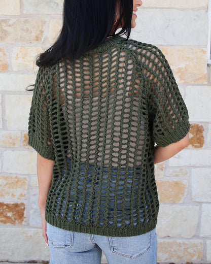 open knit top