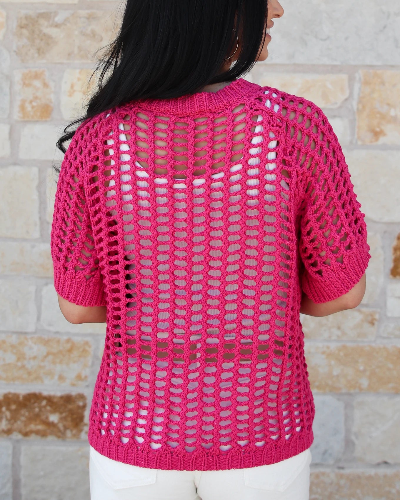 crochet short sleeve top