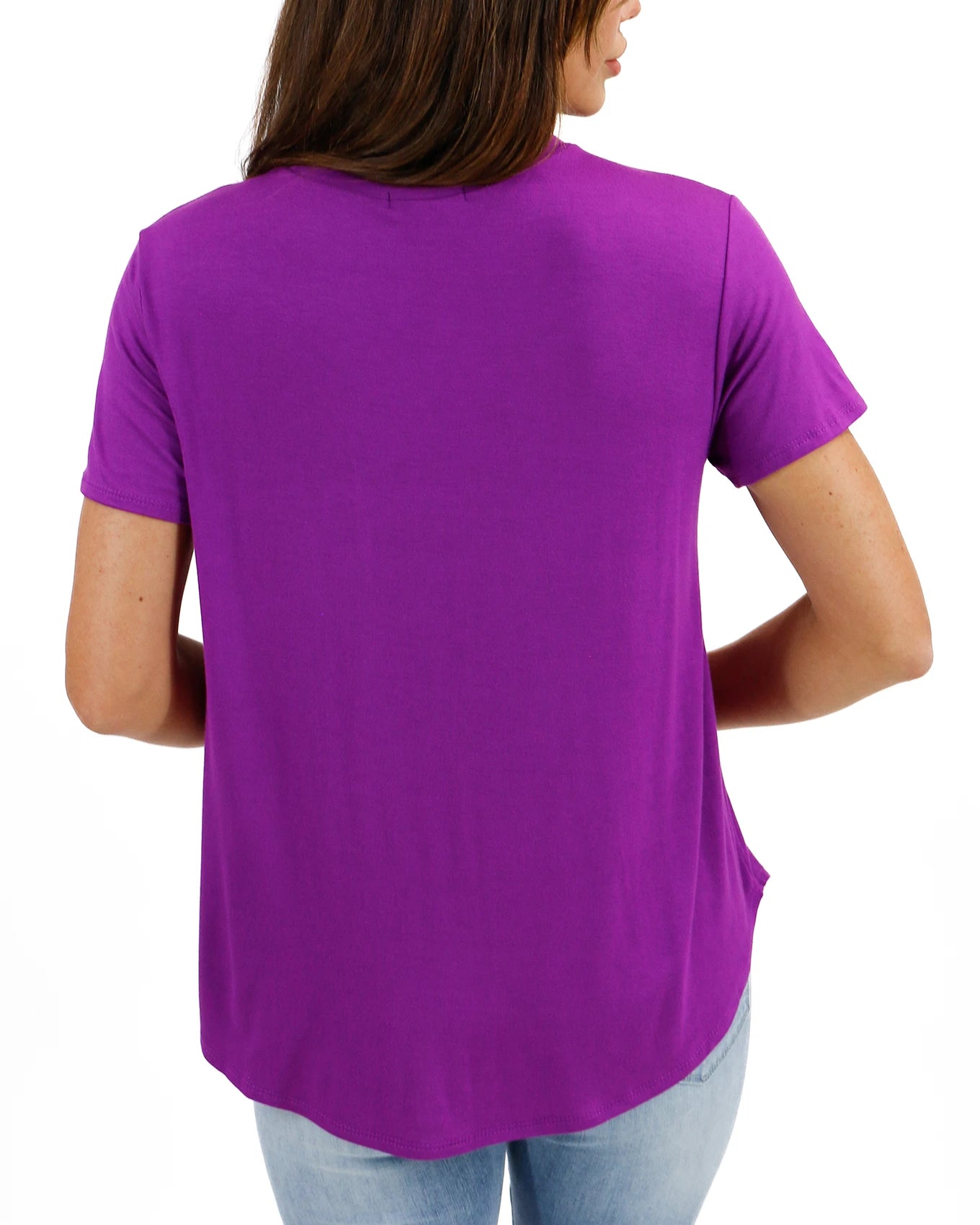Perfect Pocket Tee in Violet Purple