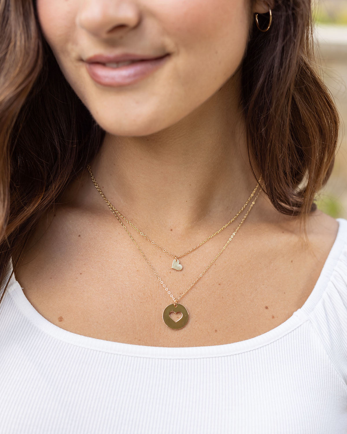 Piece of My Heart Necklace Set in Gold