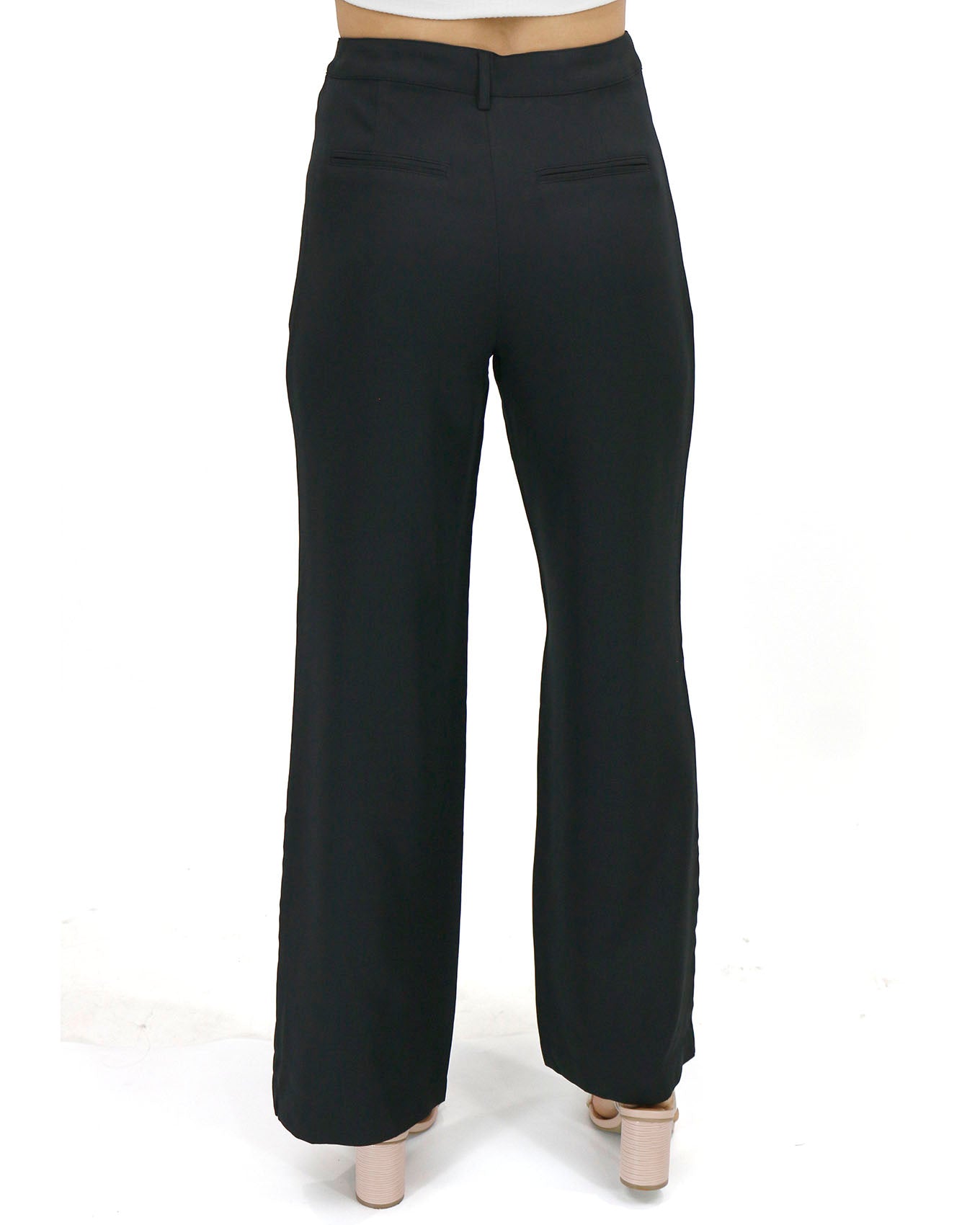 Pocketed Black Wide Leg Pants - Grace and Lace