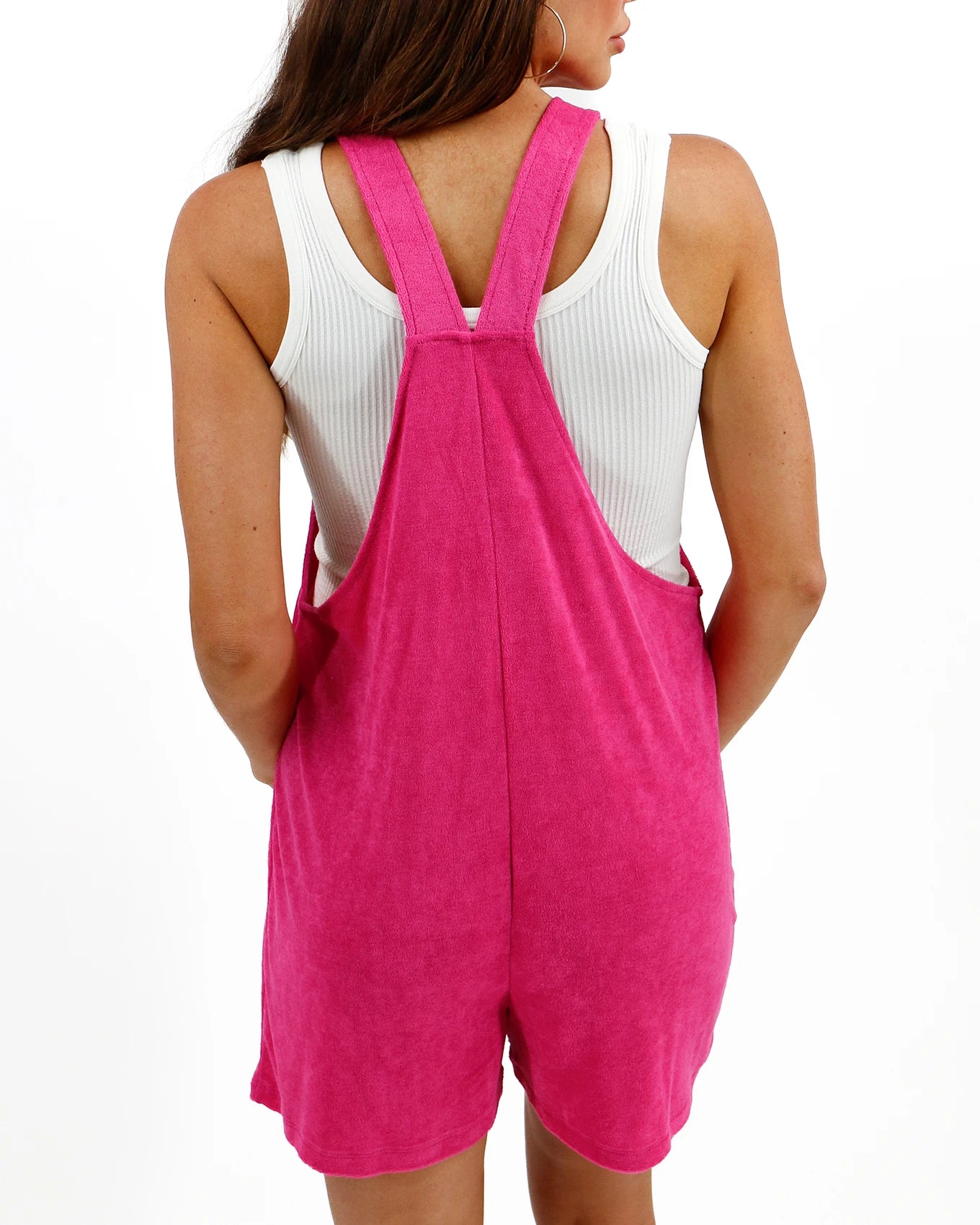 Poolside Pink Terry Cloth Romper