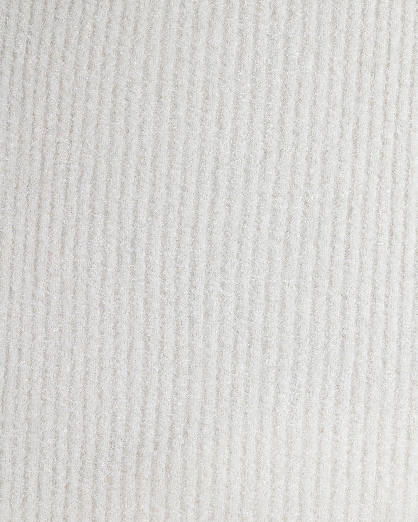 fabric view of french white bambu cowl neck cardigan