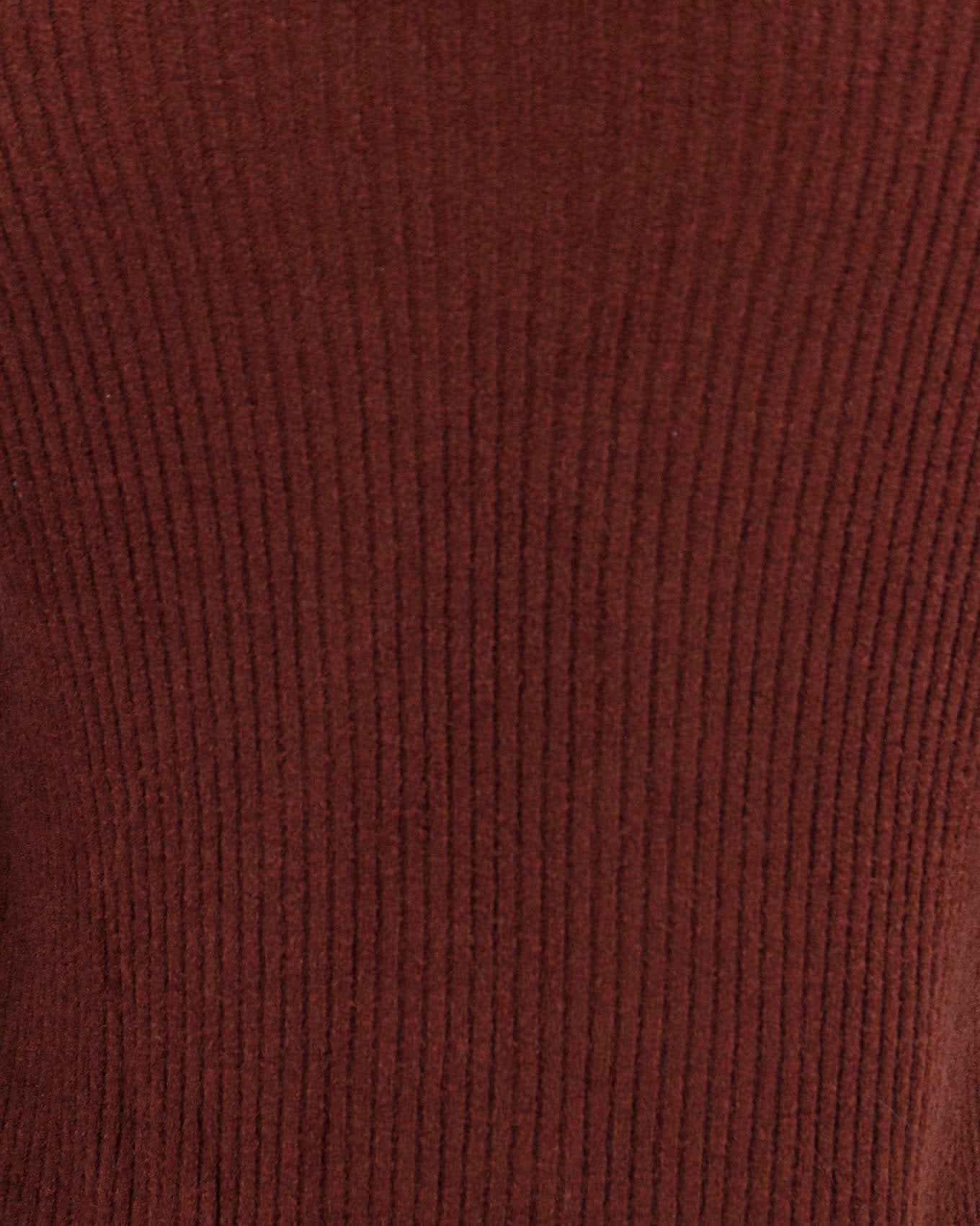 fabric view of cherry walnut bambu cowl neck cardigan
