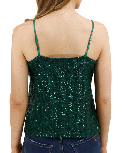 Back view stock shot of Jewel Shimmer Sequin Cami