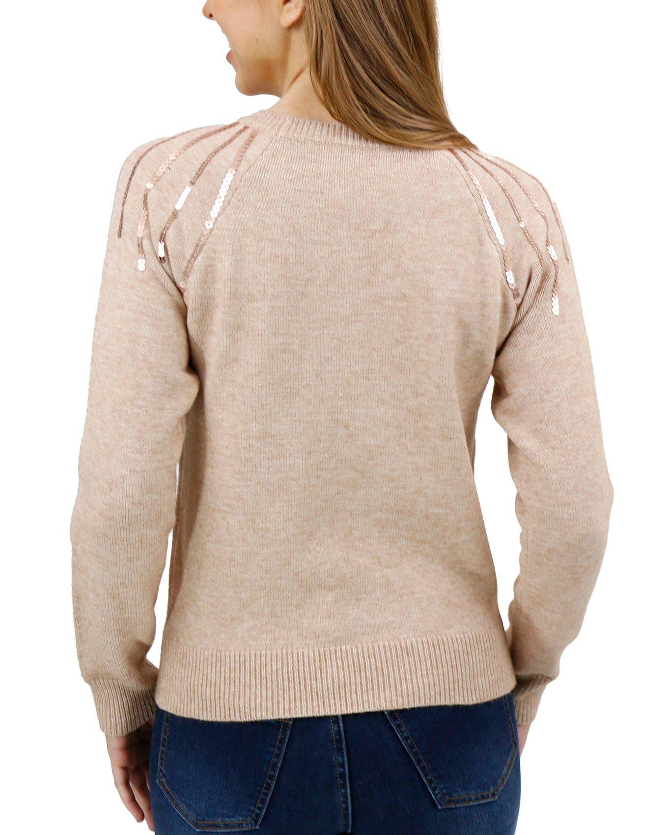 Back view stock shot of Shimmer Sweater