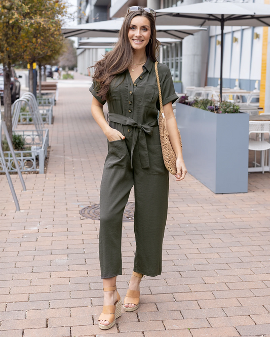 short sleeve jumpsuit