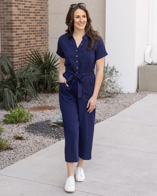 belted jumpsuit