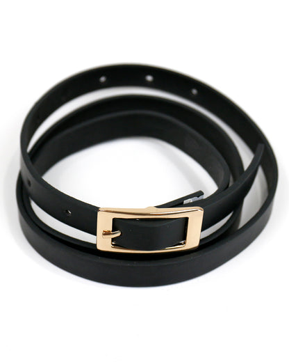 Skinny Black Fashion Belt
