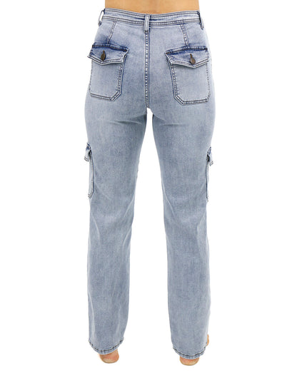 back view stock shot of cargo jeans