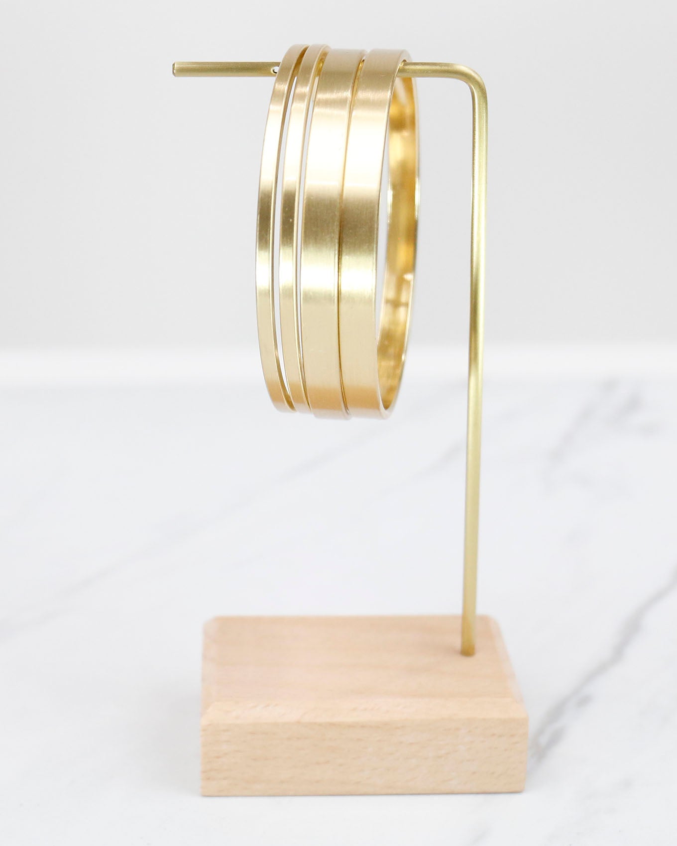 Stacked Bangles Gold Sideview