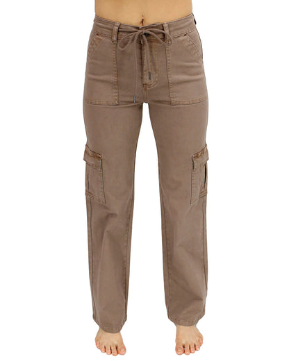 front view stock shot of caribou sueded twill cargo pants