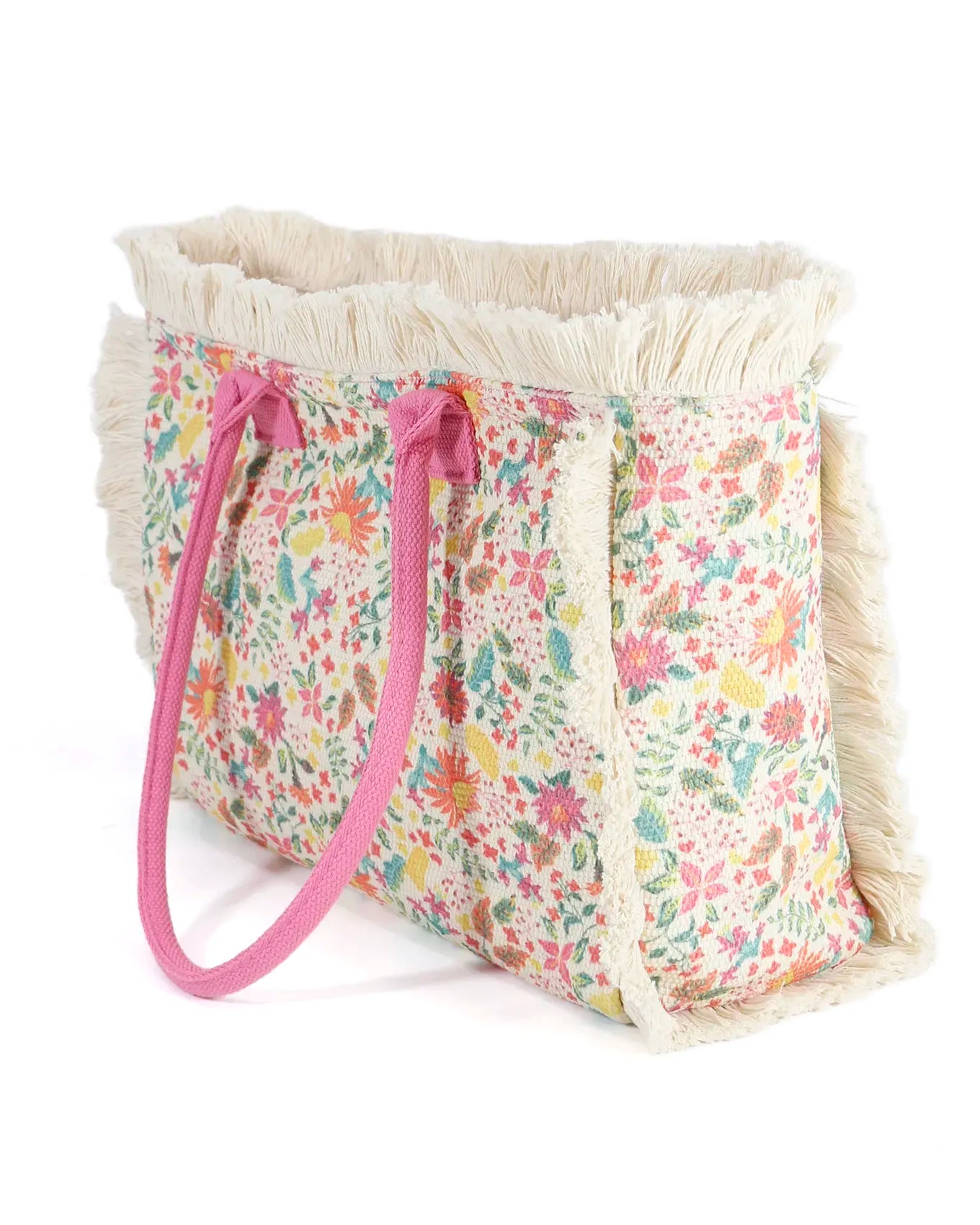 Summer Fringe Tote in Wild Flower