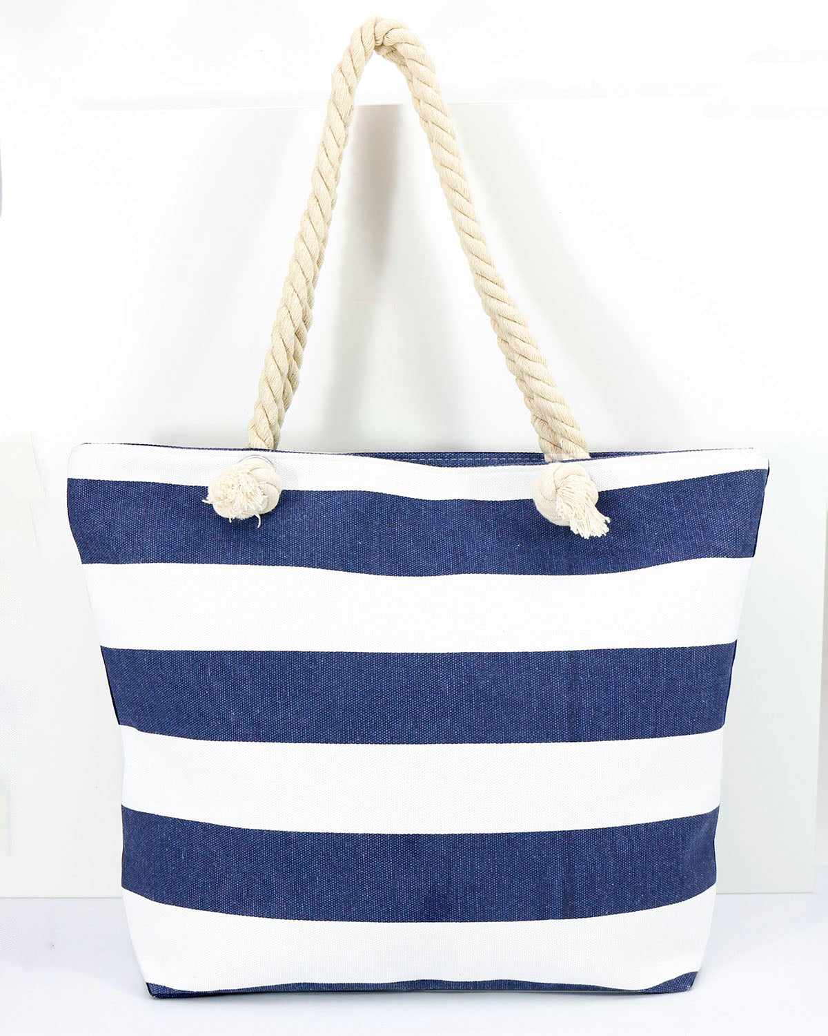 Summer Tote Bag Navy/White Stripe