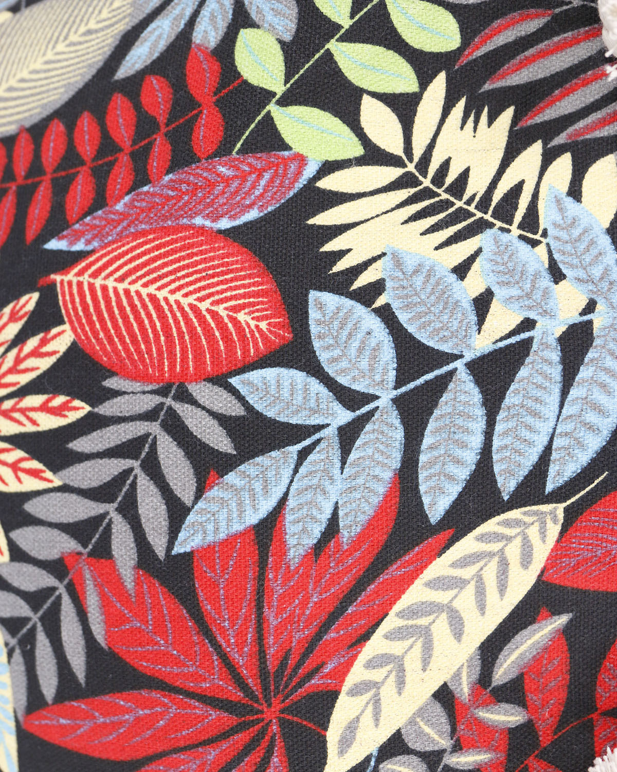 Summer Tote Bag Tropical Leaf Pattern Close Up