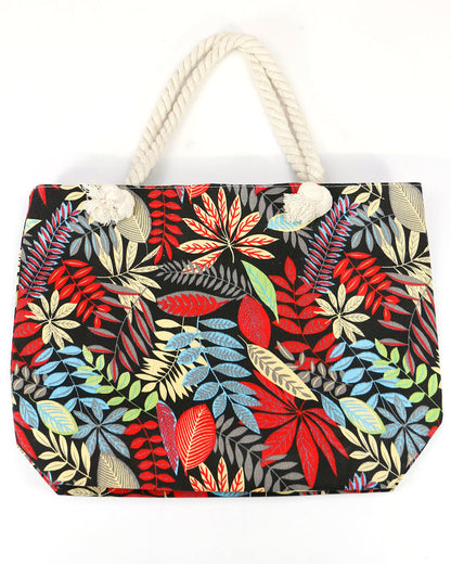 Summer Tote Bag Tropical Leaf