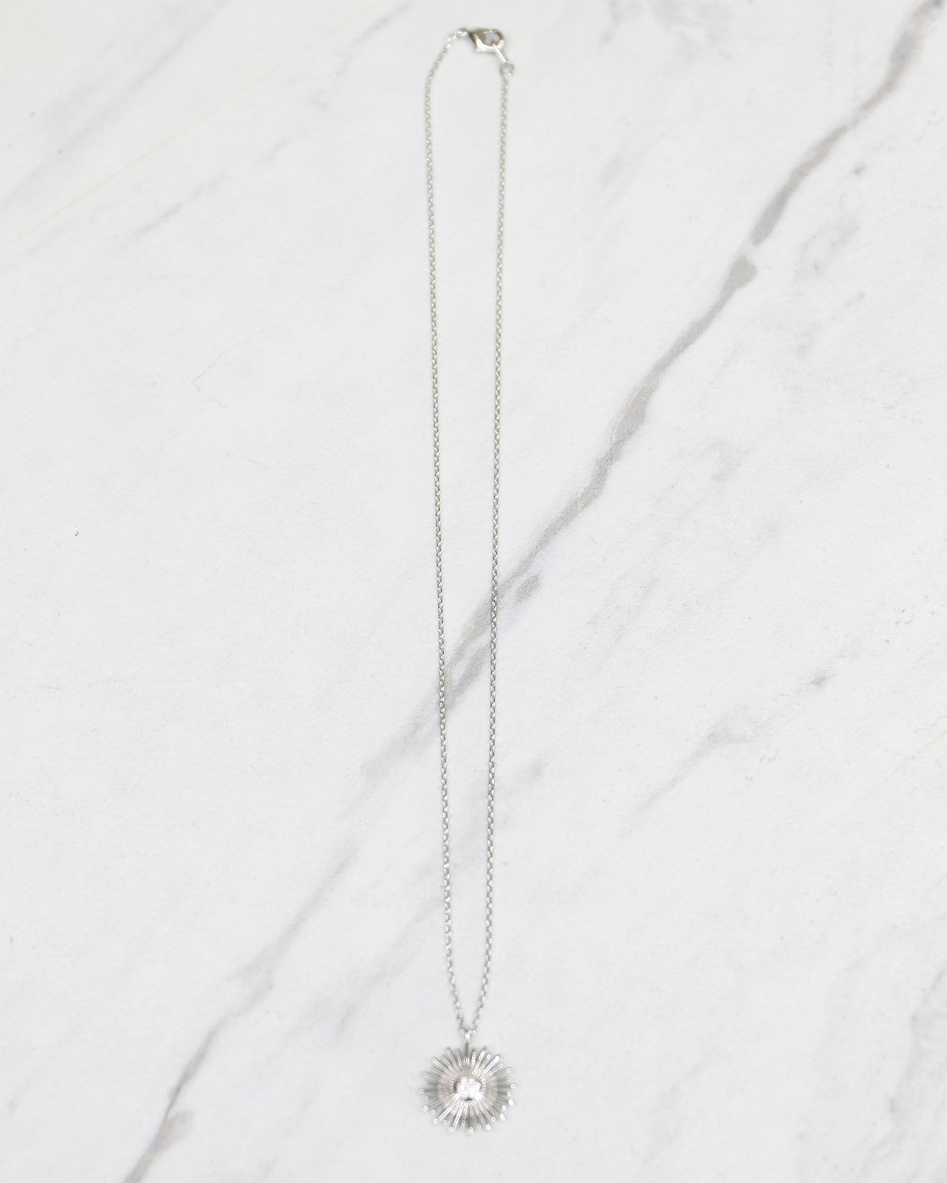 Stock shot of Silver Sunburst Necklace