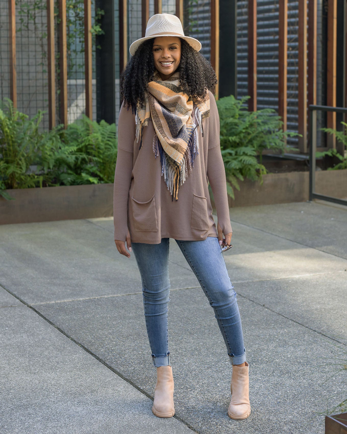 Sweater Pocket Tunic in Mocha - FINAL SALE