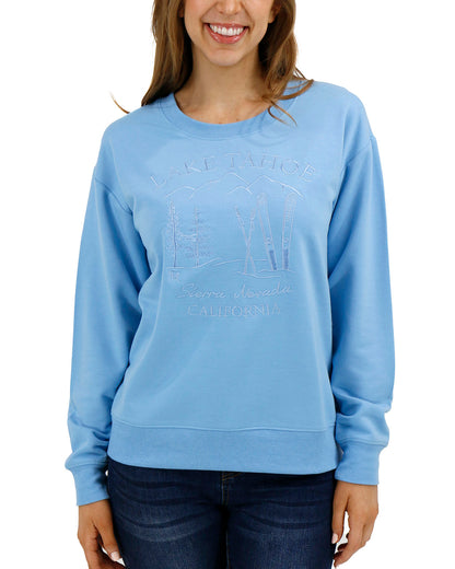 front view stock shot of embroidered sweatshirt