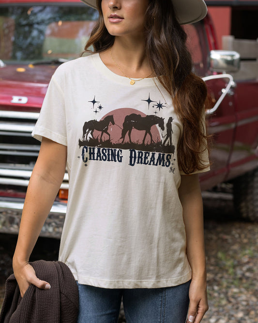 Vintage Fit Any Day Graphic Tee - Chasing Dreams