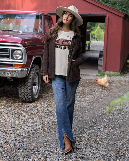 Vintage Fit Any Day Graphic Tee - Chasing Dreams