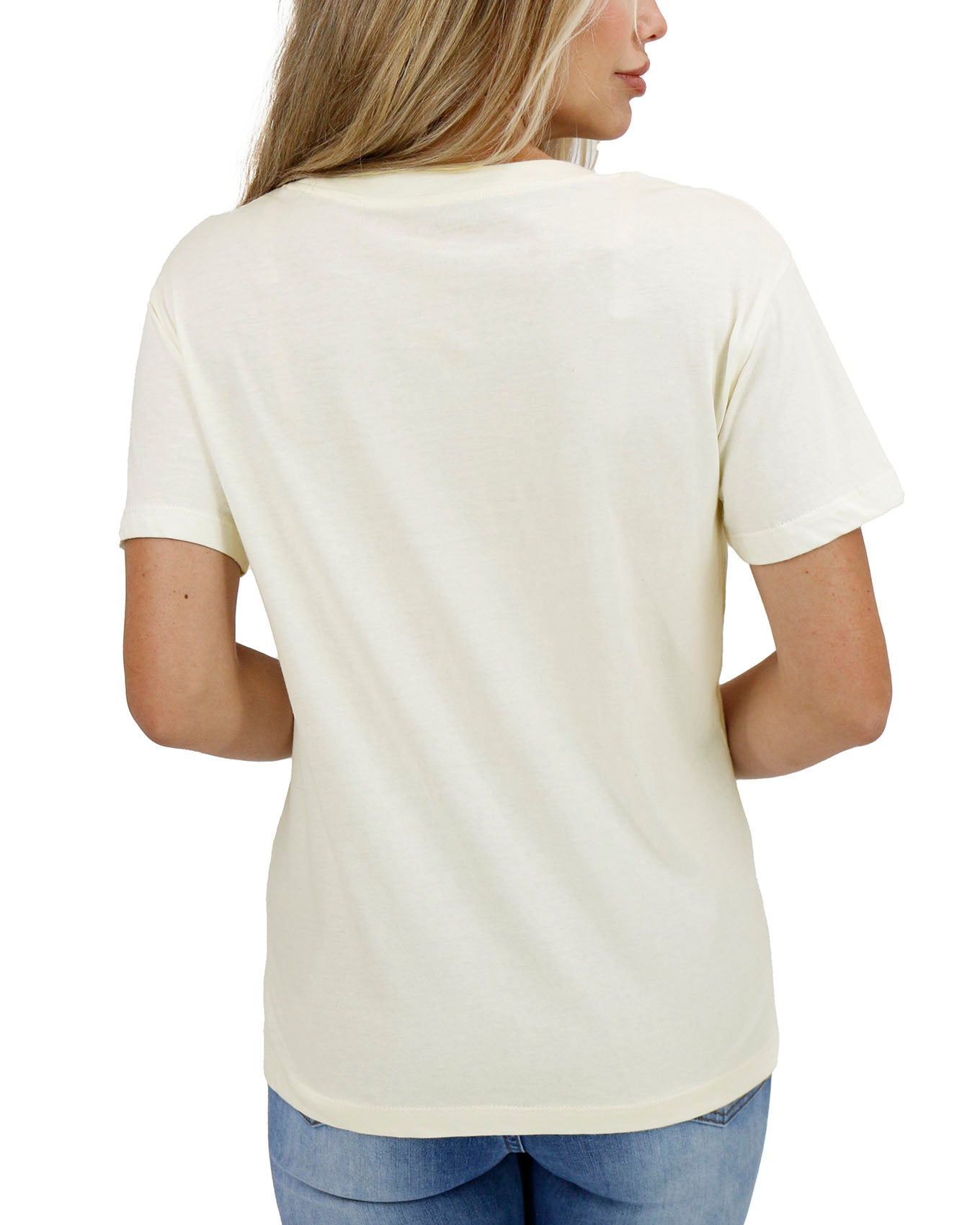 back view stock shot of chasing dreams graphic tee