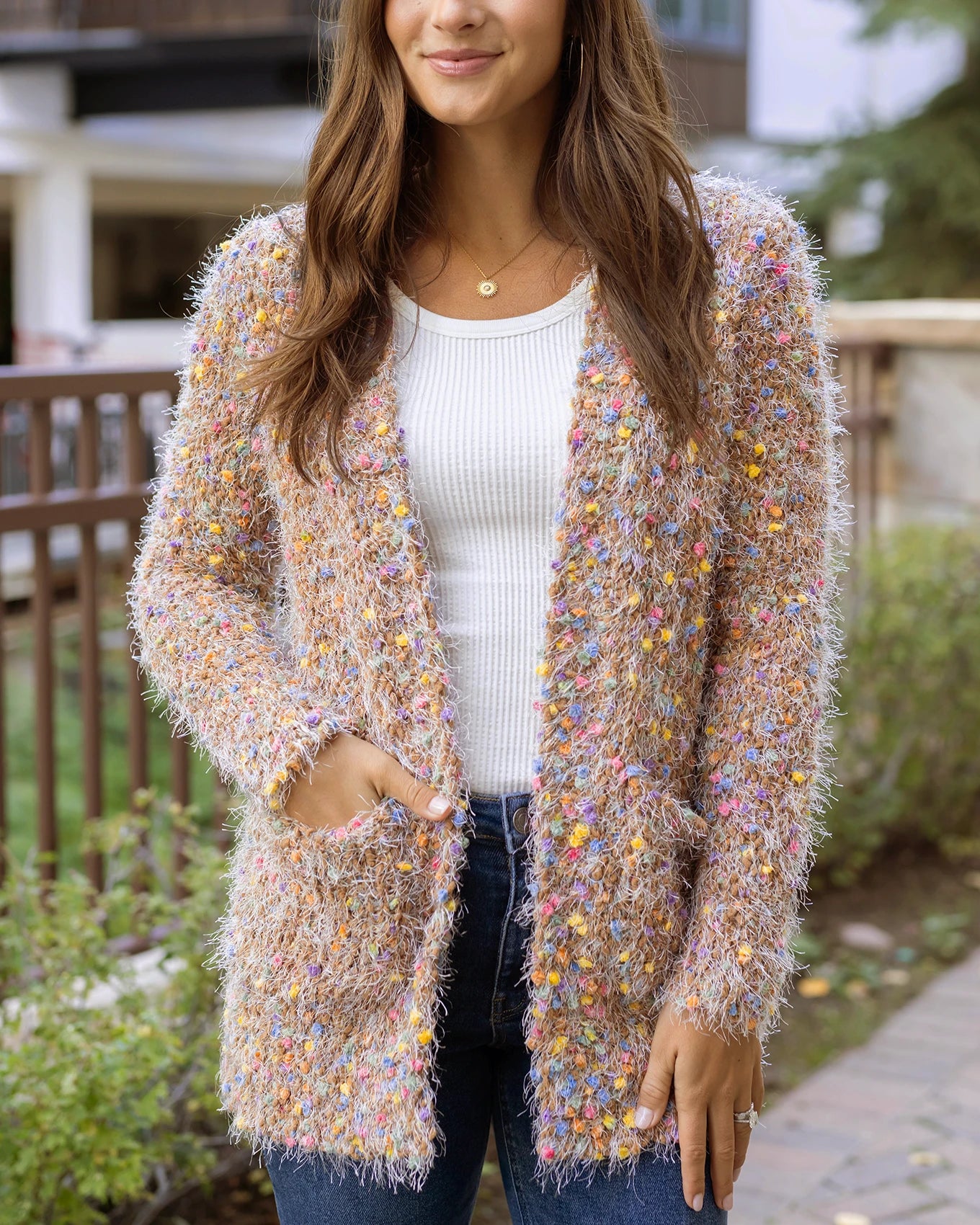 Wubby Caramel Confetti Cardi - Grace and Lace Wubby Caramel Confetti Cardi - Grace and Lace