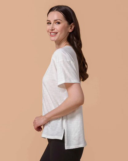 The Essential Cotton Slub Tee - White