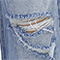 Wide Leg Premium Denim in Distressed Mid-Wash Distressed Mid-Wash