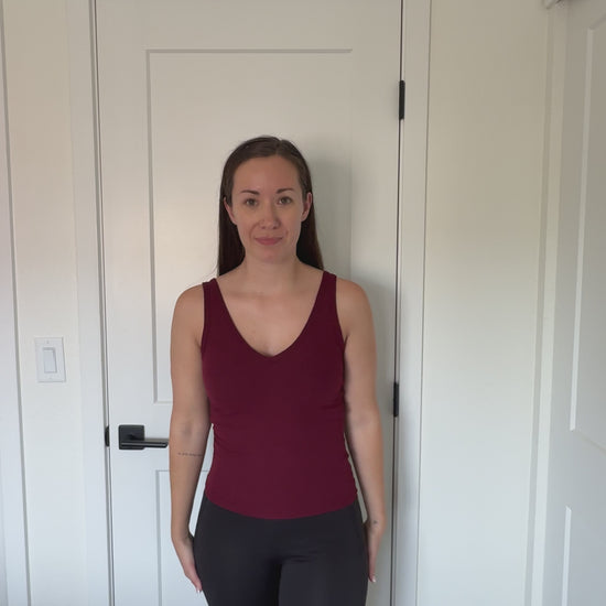Try on Wine Brami Bra Top