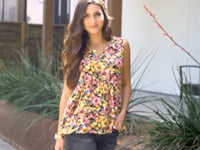 Katie Top in Petunia Floral