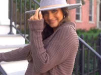 Wide Brim Felt Hat in Black
