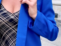 Pocketed Royal Blue Fashion Blazer