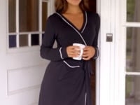 Hooded Black Modal Robe