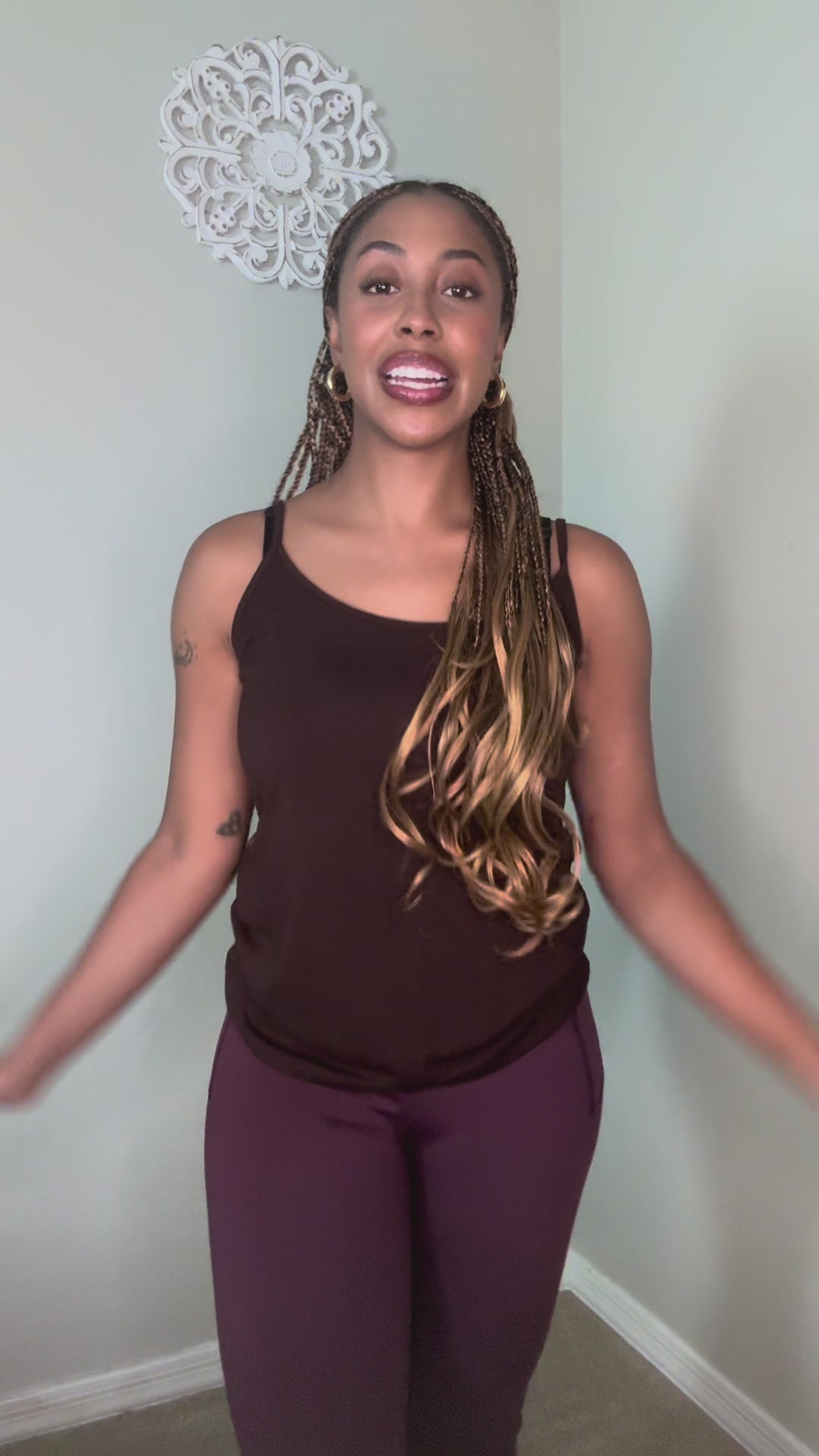 Try On Flawless Fit Spaghetti Strap Tank iN Chocolate
