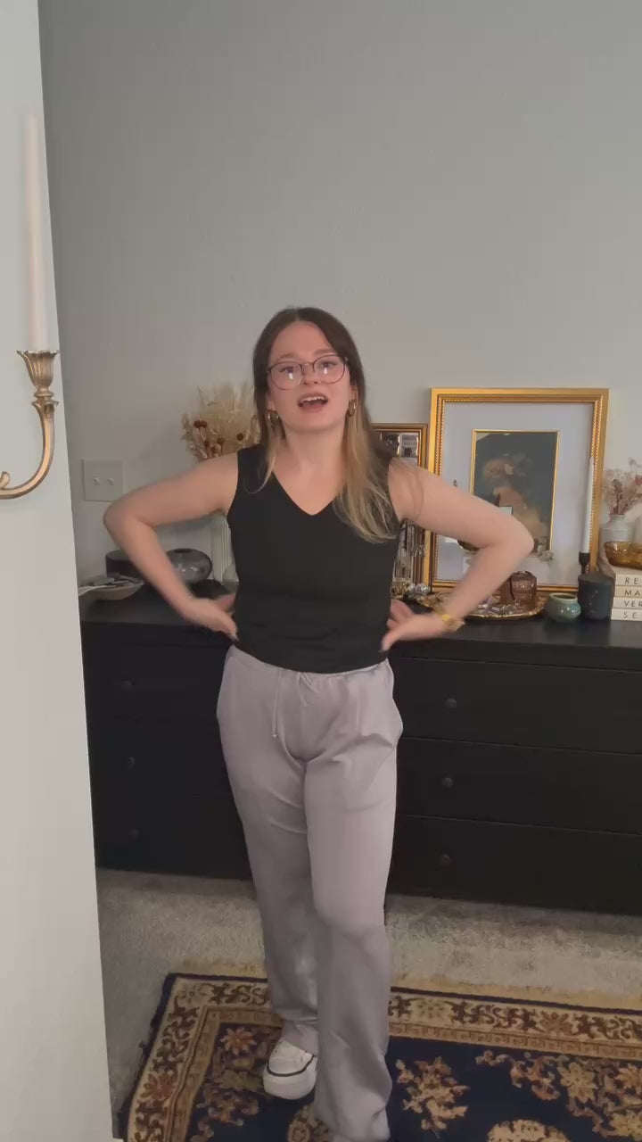 Tryon with Emma Silver Scuba Pants