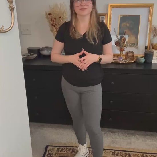 Emma wearing Best Fit V-Neck In Black
