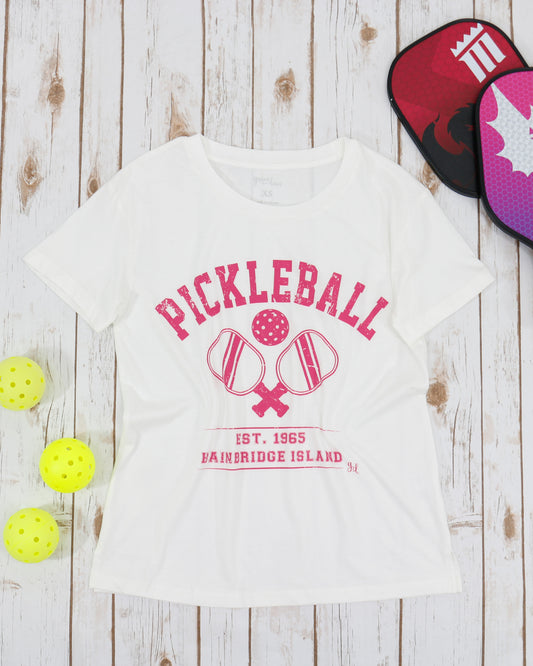White graphic tee