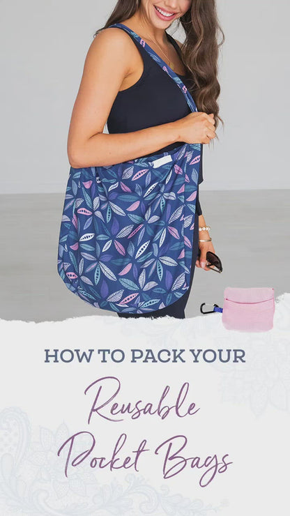 Reusable Pocket Bag in Flamingo Print