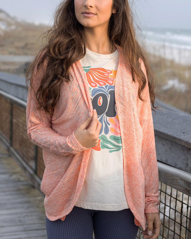 Women's Cardigan I Slub Cardigan Dreamsicle