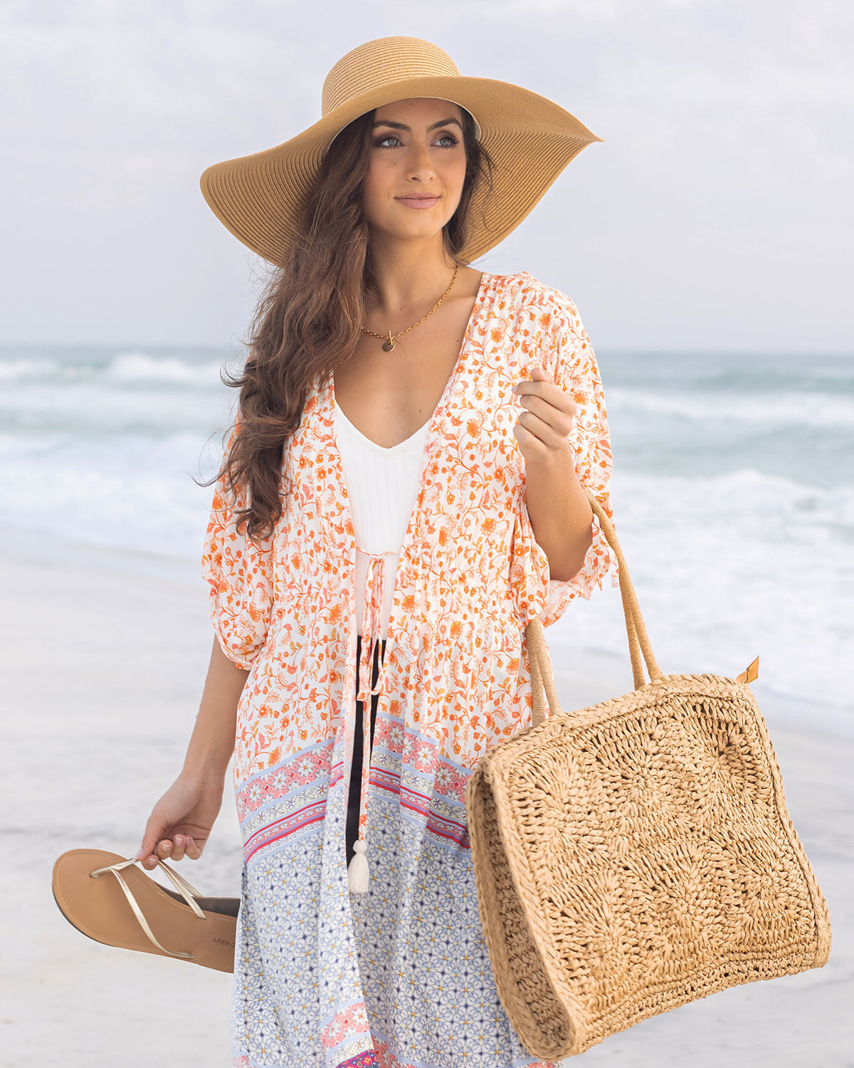 Khaki Beach Straw Hat - FINAL SALE