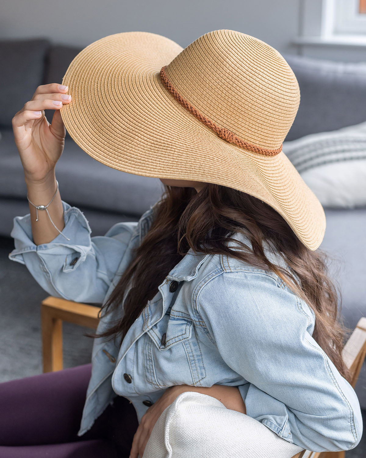 Khaki Beach Straw Hat - FINAL SALE