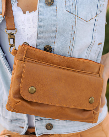 styled view brown belt bag
