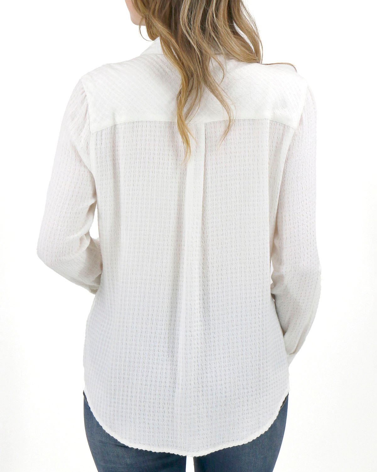 Favorite Button Up Top in Soft White