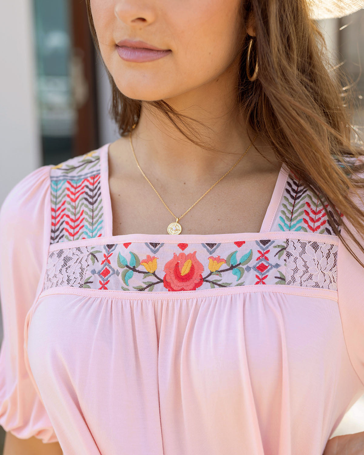 Island Embroidered Top - FINAL SALE