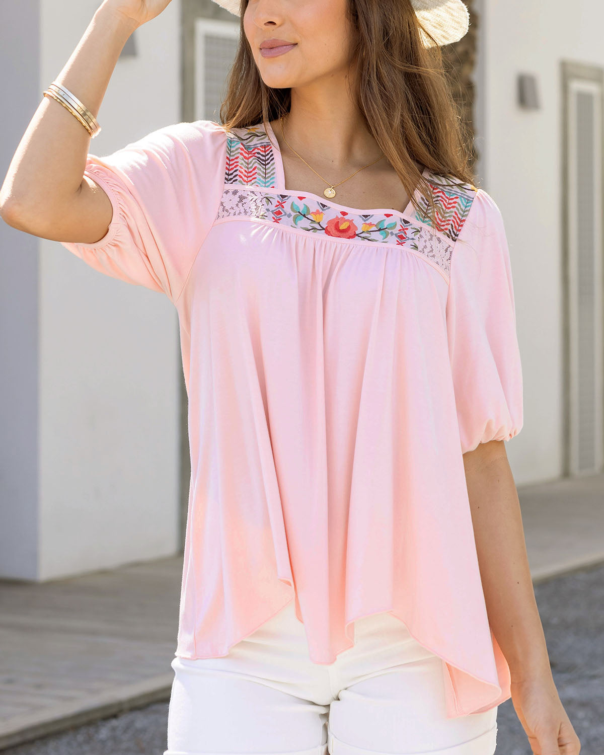 Island Embroidered Top - FINAL SALE