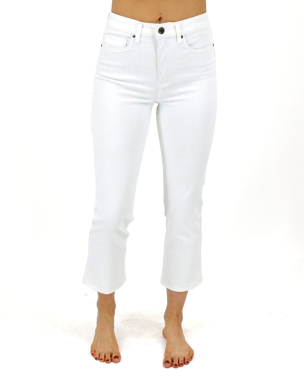 Mel's Fave Non Distressed Straight Leg Cropped Denim in White
