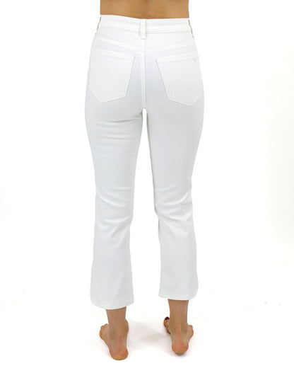 Mel's Fave Non Distressed Straight Leg Cropped Denim in White